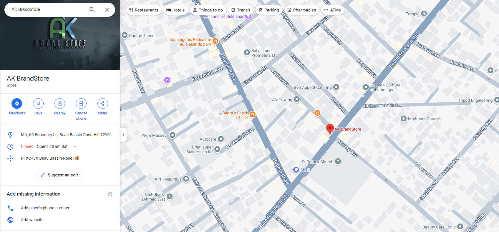 AK Brand Store Location