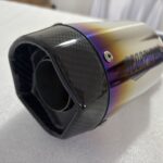 SRL Half Blue Carbon Motorcycle Exhaust – Ref #5
