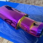 HKS Purple Slant-Cut Sports Muffler (Oval Tip)