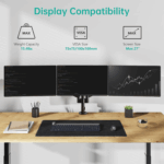 Triple Monitor Arm – Desk Mount for Flat & Curved Screens